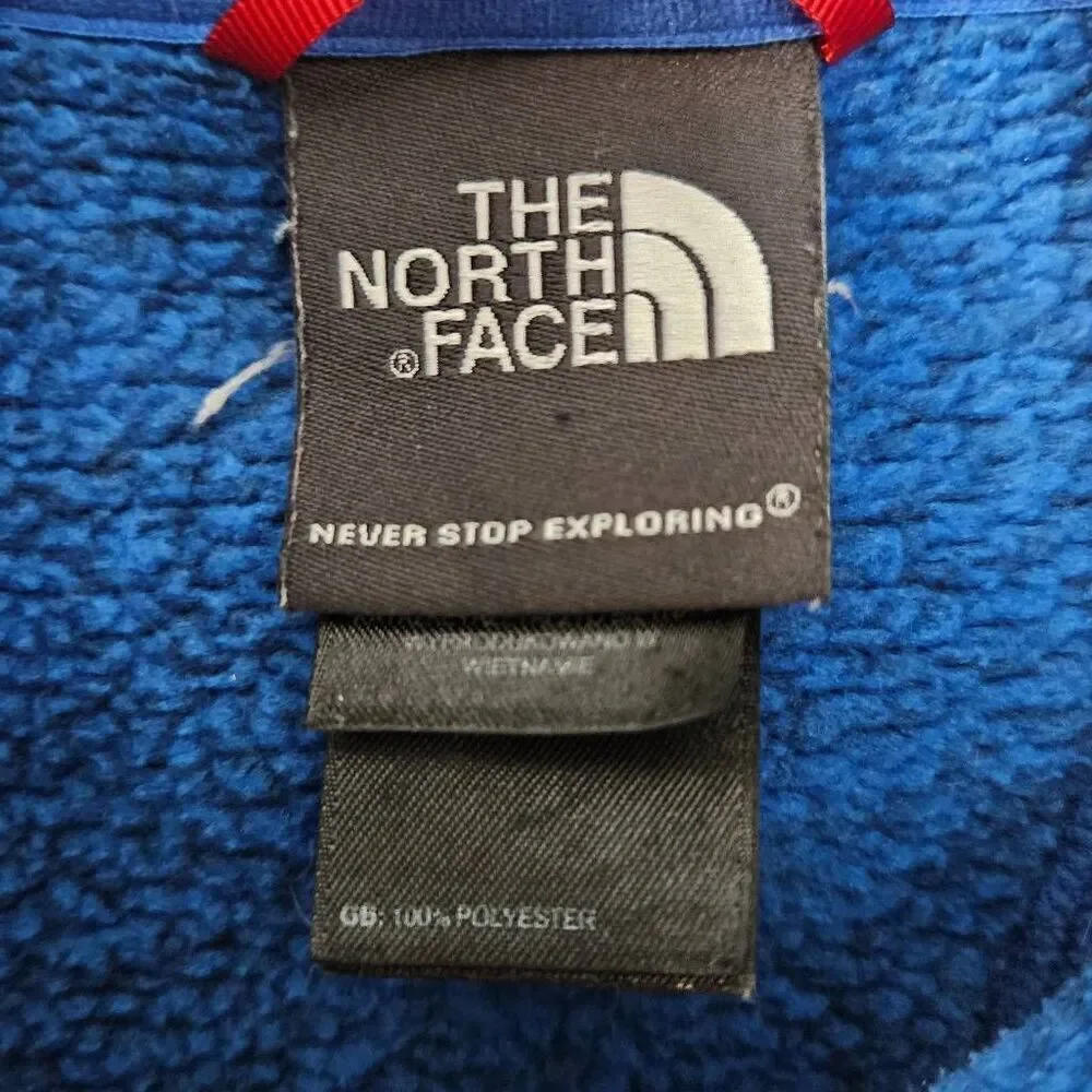 The North Face 1/4 Heavyweight Sweater Zip Fleece Jacket Mens Small Blue